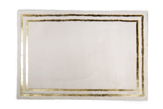 Gold Foil Cream Plush Rug